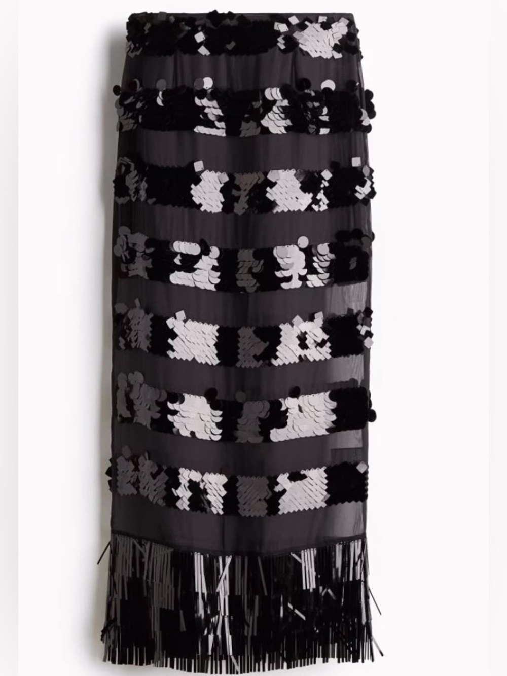 Black Sequin Maxi Skirt - Picture 5 of 6